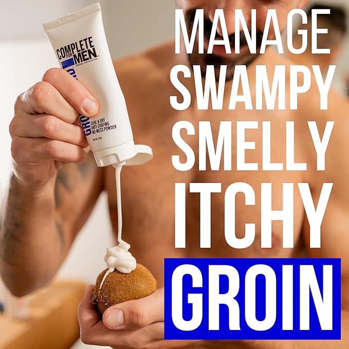 Groin Guard Anti Chafing Cream: Talc Free, Aluminum Free, Natural Odor Control, Anti Fungal Cream for Men, Non Greasy, Cool & Dry, Friction Defense, Chafe Protect for Private Parts