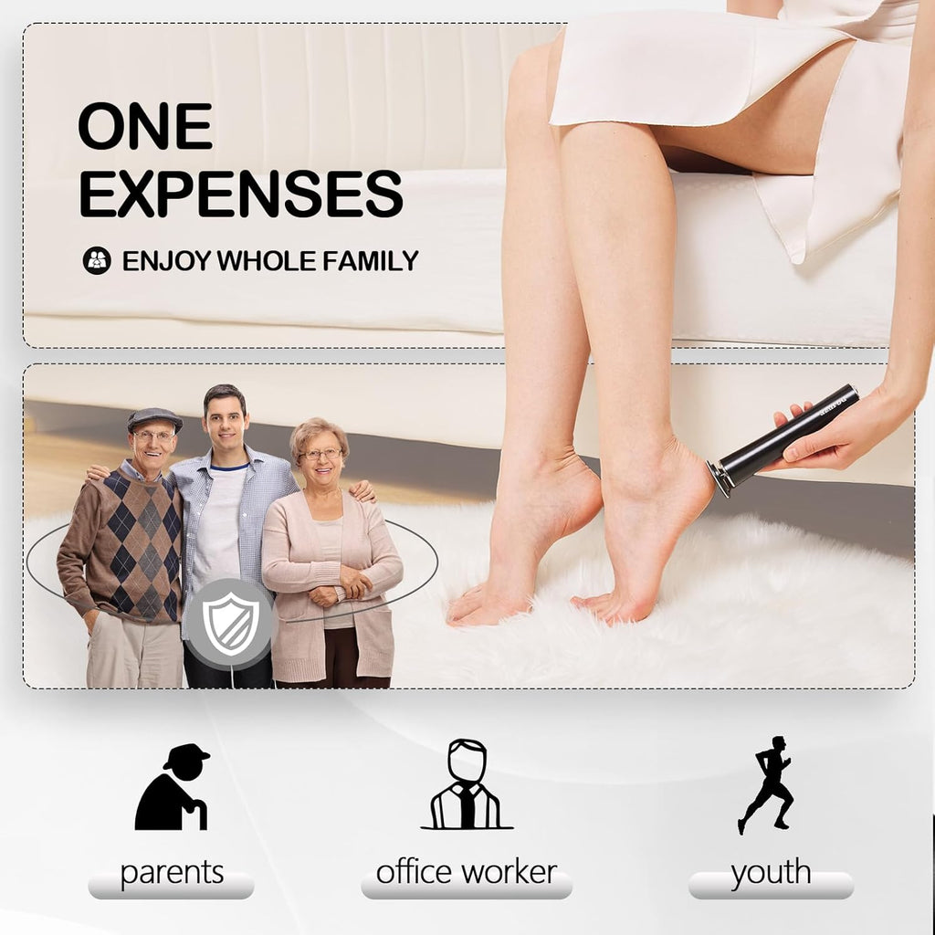 Cordless Electric Foot Callus Remover,Rechargeable Grinder Tool for Feet Dead Skin,Professional Pedicure File Heel Sander Tools with 60pcs Sandpaper Pads(Black)