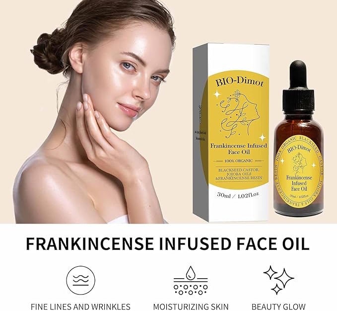 Frankincense Resin Oil For Face，Frankincense Resin Infused Organic Black Seed & Jojoba Oils,Natural skin Care moisturizing, Facial Anti-Aging Moisturizing skin Serum (2)