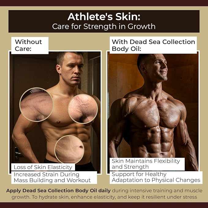 Dead Sea Collection Belly Oil for Pregnant Women - Moisturizing Body Oil with Collagen & Vitamin E - Strengthens Skin and Enhances Elasticity - Pack of 2 (4 Fl. Oz Each)