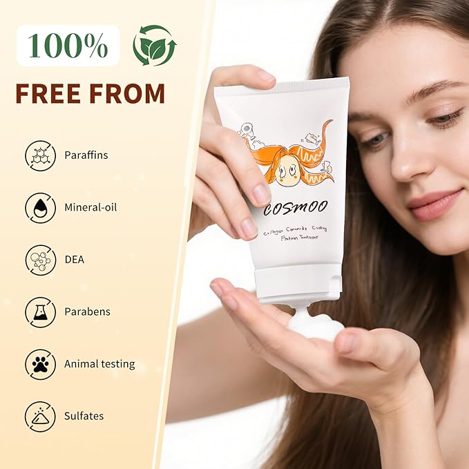 Hair Mask for Damaged Hair-Collagen Coating Hair Protein Treatment, Deep Repair Conditioner for Damaged, Curly, or Straight Thin Fine Hair 100ml