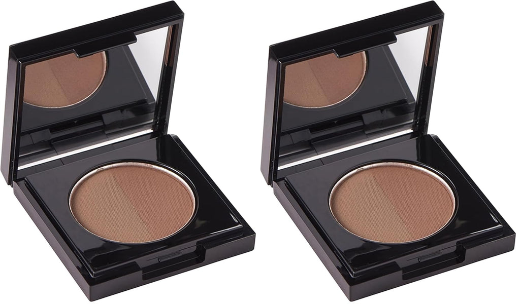 Arches & Halos Duo Luxury Brow Powder - Warm Brown for Women - 0.088 oz Eyebrow (Pack of 2)