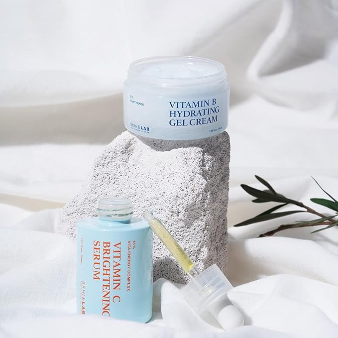 [SKIN&LAB] Vitamin Skincare Set: Includes Vitamin C Brightening Serum and Vitamin B Gel Cream