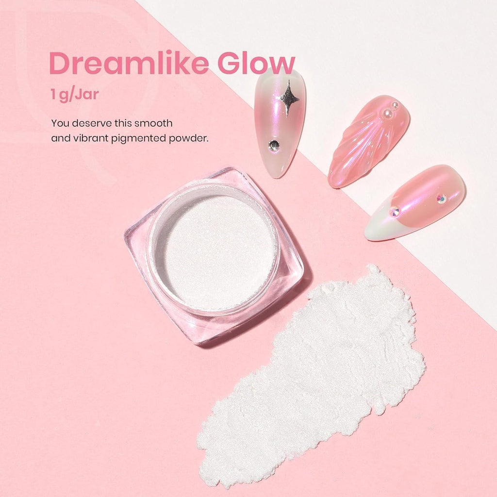 beetles Gel Polish Glitter Chrome Nail Powder for Gel Nail,Mermaid Premium Salon Nail Glitter Mirror Pearl Effect Manicure Kit for Nail Art Design, 1g for Girls 2024 Nail Trend DIY