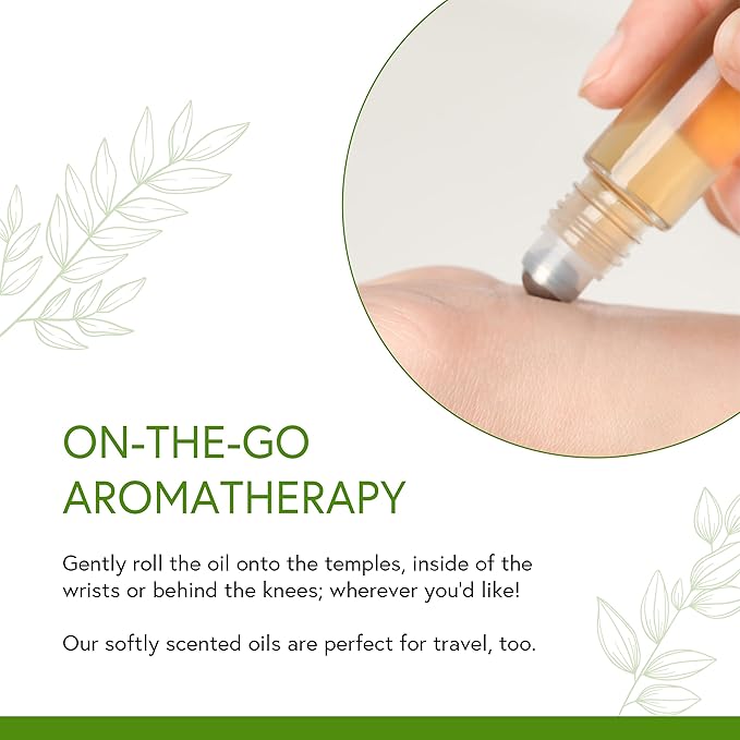 Honeybee Gardens Crystal Infused Body Oil Rollerball, Garnet, Organic, Moisturizing, Non-Greasy, for All Skin Types, 2 Fl Oz