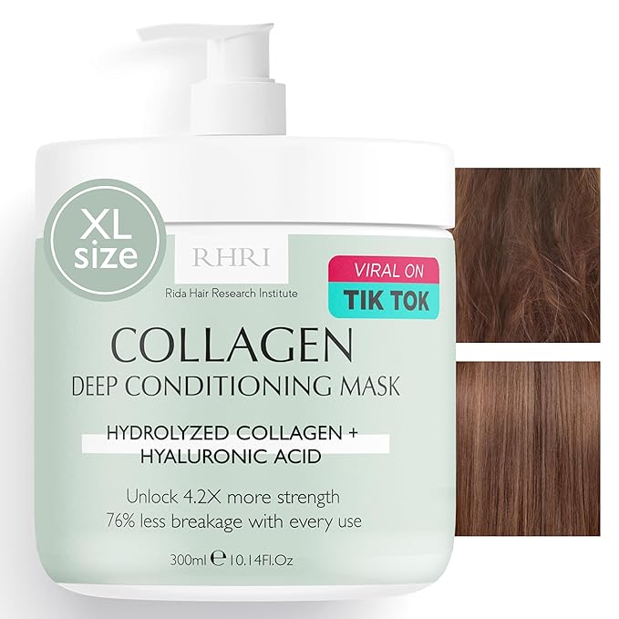 Hair Mask for Dry Damaged Hair and Growth, Deep Conditioner for Dry Damaged Hair, Hair Mask for Bleached Damaged Hair, Deep Conditioning Hair Mask Collagen with Hyaluronic Acid