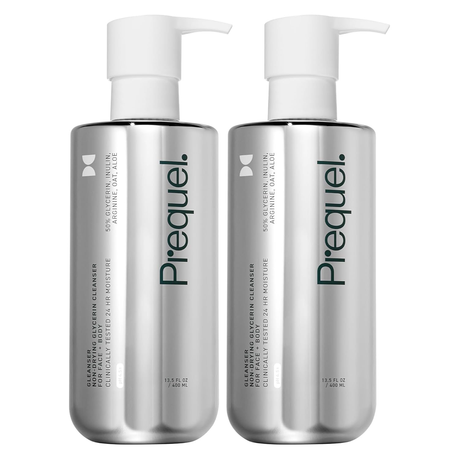 Skin Gleanser, Moisturizing Glycerin Face Wash, Professional Strength Face Cleanser for Women, Unscented Sensitive and Dry Skin Face Wash Pump Bottles - 6.75 fluid ounce (Pack of 2)