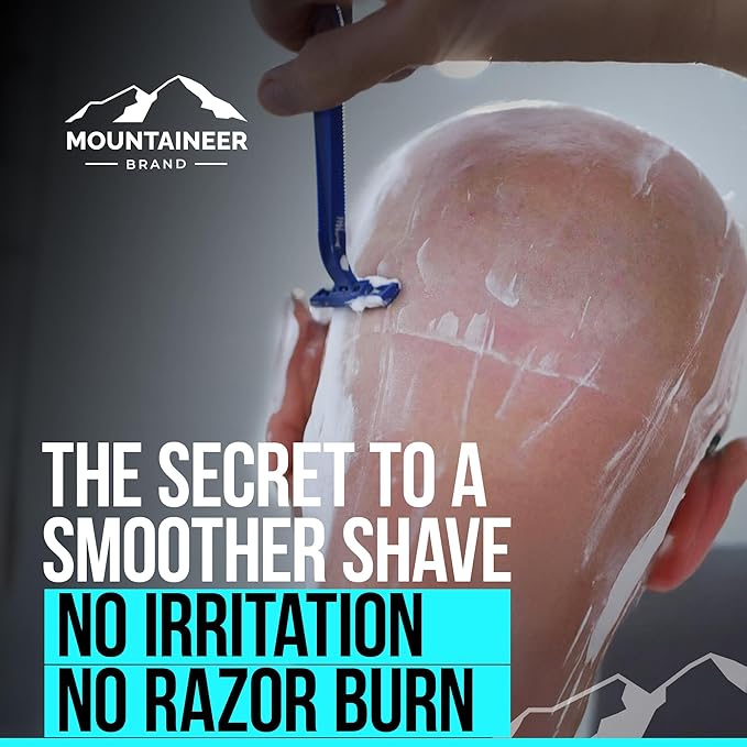 Mountaineer Brand Natural Bald Head Shampoo with Fresh & Natural Scent | Daily Scalp & Face Soap Wash | Bald Head Care for Men | Made in West Virginia | Cleanse | 4oz