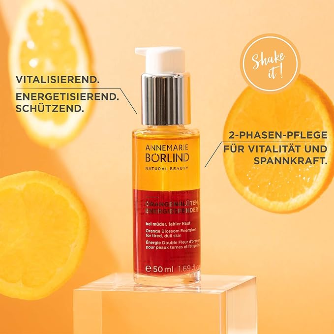 ANNEMARIE BÖRLIND – Orange Blossom Energizer Face Serum – Sustainably Sourced Facial Toner With Valuable Plant Oils to Protect the Skin Against Environmentally Induced Premature Aging – 1.69 Oz