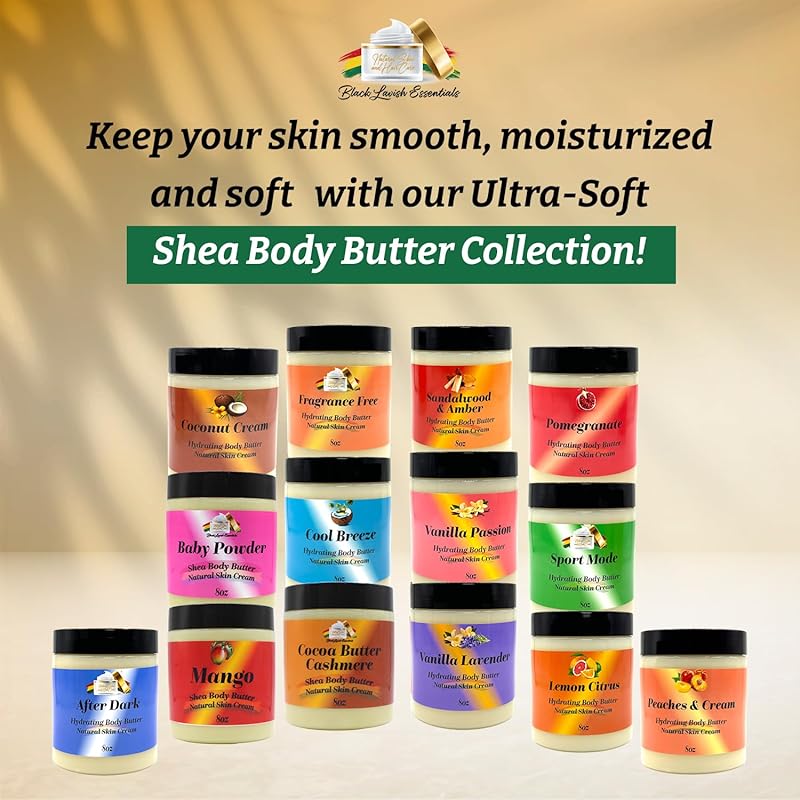 Ultra-Soft Shea Body Butter, Dry Skin Cream for Radiant Moisturized Skin, Natural Hydrating Body Lotion with Aloe Vera, Argan Oil, Rosehip Oil, (Coconut Cream, 8oz)