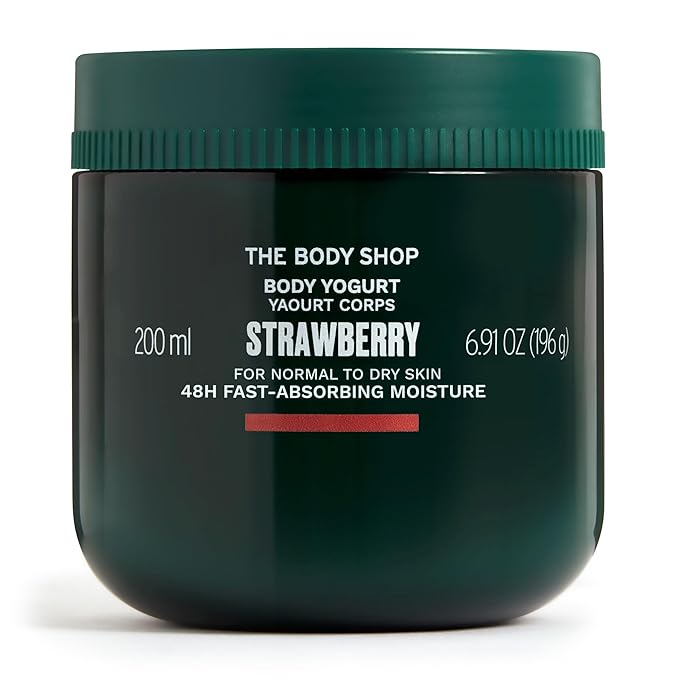 The Body Shop Strawberry Body Yogurt, 48hr Moisturizer, 100% Vegan, 6.91 Fl.Oz