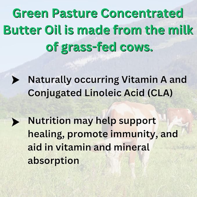 Green Pasture Concentrated Butter Oil Liquid - 6.4 fl. oz. - CLA- Vitamin A (6.4 oz.)