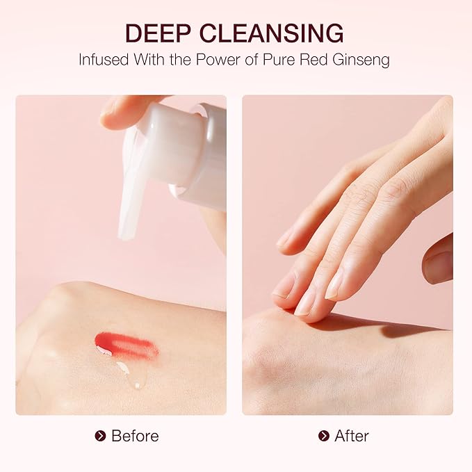 【Upgraded】DONGINBI Red Ginseng Moisturizing & Deep Cleansing Oil - Mild, Non-Greasy, Hypoallergenic Korean Skin Care, Removes Thick Makeup, Moisturizing Face Cleanser with Natural Ingredients 6.7 Fl.Oz(200ml) by Korea Ginseng Corp
