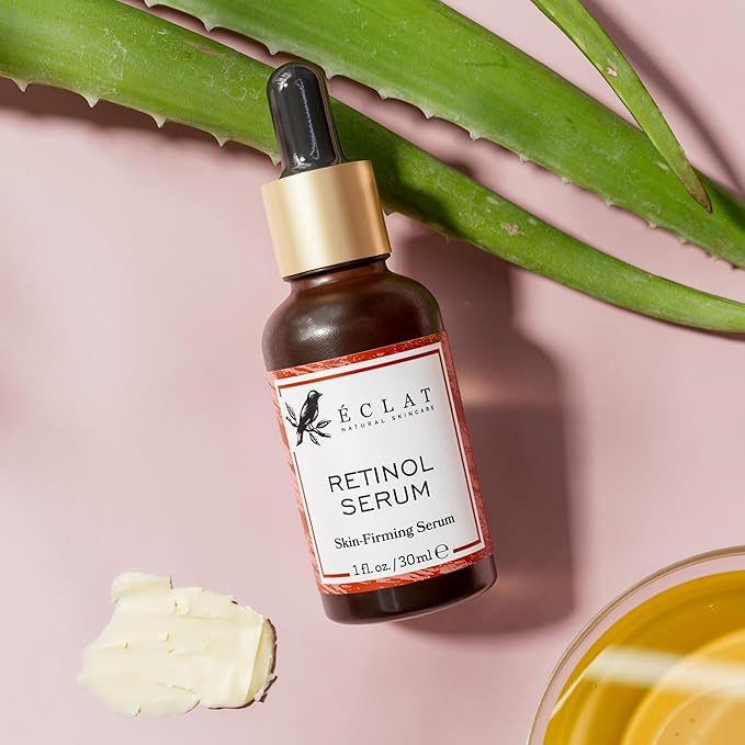 Eclat Skincare Retinol Serum for Face - Pure Retinol with Hyaluronic Acid & Vitamin E - Skin Care for Dark Spots - Anti Aging & Anti Wrinkle Formula - Resurfacing Retinoid Serum for Face 1 fl oz