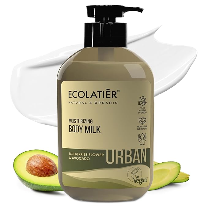 Moisturizing Body Milk - Hydrating Body Lotion for Dry Skin, 97.5% Natural, Vegan Certified with Mulberry & Avocado Oil, Lightweight & Non-Greasy Formula for Women & Men - 13.5 Fl Oz