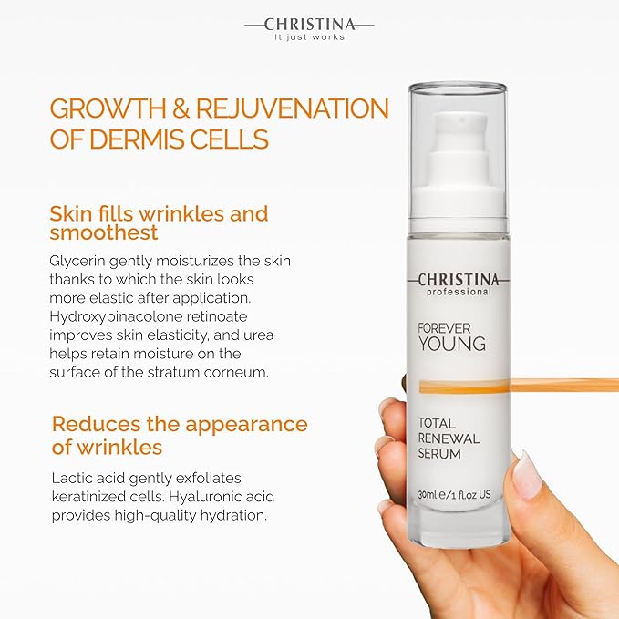 Christina Forever Young Renewal Serum for Face | Rejuvenation, Fresh and Velvety Feel | Face Serum for Lasting Skin Health | Easy Application for Daily Use for All Skin Types 30ml / 1 fl.oz