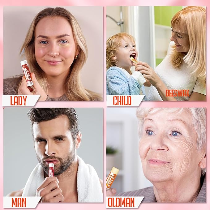 YOPELA 112 Pack Natural Lip Balm Bulk Lip Moisturizer with Vitamin E and Coconut Oil - Hydrating, Moisturizing, Soothing, and Repairing Dry and Chapped Lips Valentine's Gift - 14 Flavors - Non-GMO