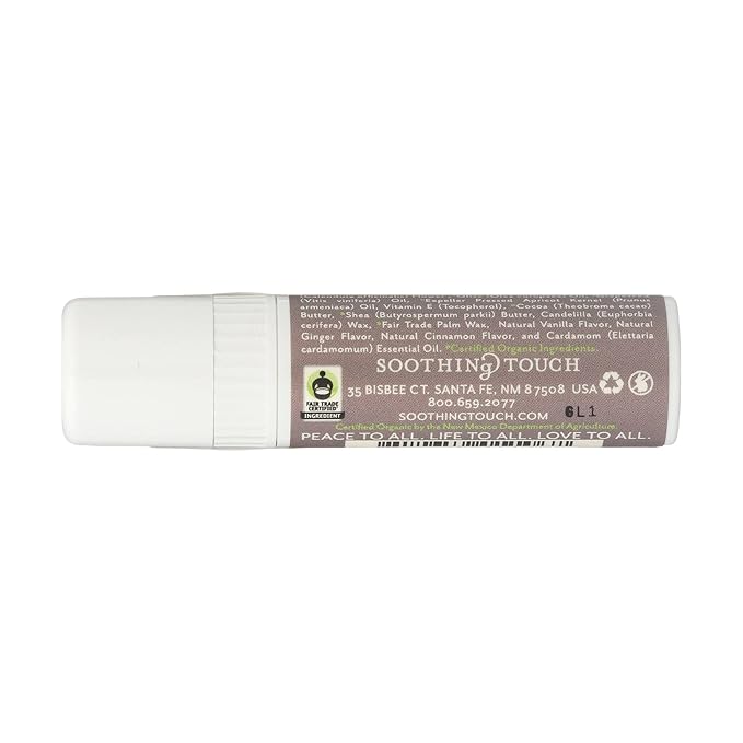 SOOTHING TOUCH LIP BALM, VEGAN,VANILLA CHAI, 0.25 OZ