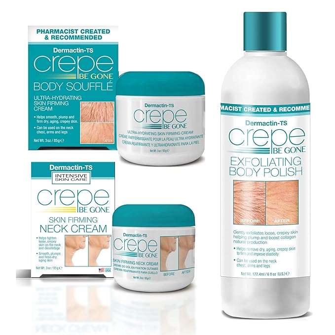 Crepe Be Gone Deluxe Crepe Skin Collection - Includes Crepe Be Gone Souffle, Body Polish & Neck Cream