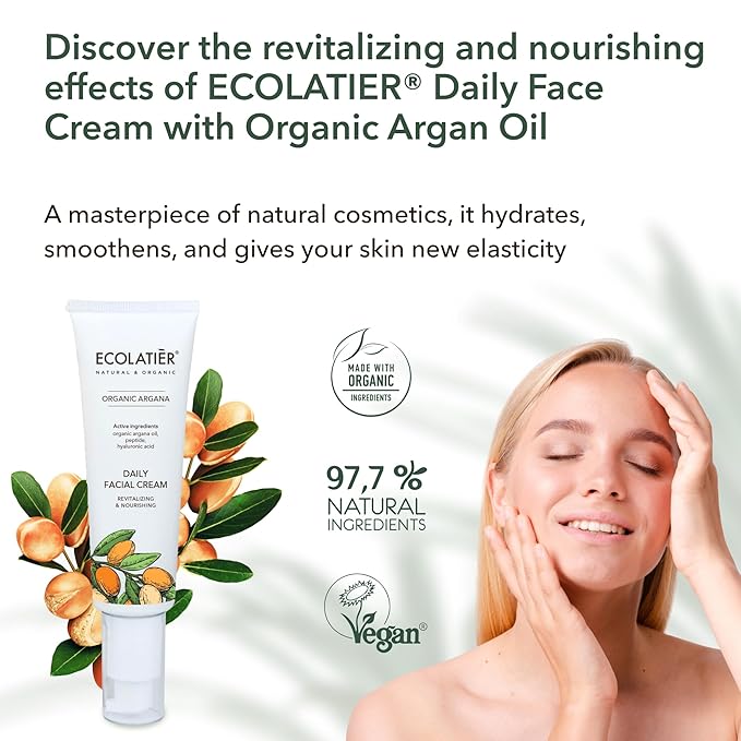 Shower Oil, Facial Foam Cleanser & Daily Facial Cream - Revitalizing & Nourishing Organic Argana Bundle - Hydrating, Anti-Aging & Skin Elasticity Boost Care Set