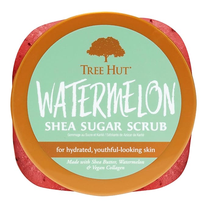 Tree Hut Watermelon Shea Sugar Scrub | Exfoliating Body Scrub Removes Dead, Dry Skin for a Soft & Hydrated Feel | Nourishing Essential Body Care | 18 fl oz.