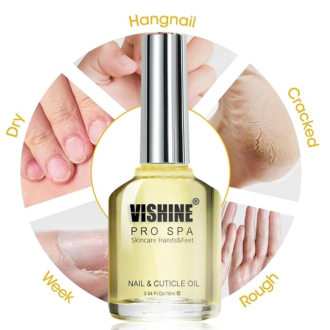 Vishine Cuticle Gel for Nails, 2pcs 16ml Cuticle Care Strengthener Oil, Repair for Damaged Nails, Moisturizing to Promote Nail Growth