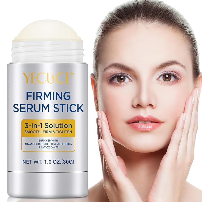 Retinol Face Stick, Advanced Retinol Firming Serum Stick, 3-in-1 Smooth, Day & Night Lifting & Firming Face, Neck & Jawline, Reduces Wrinkles, Nourishing Anti Aging Repair Cream for All Skin Types