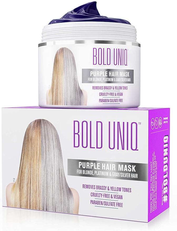 BOLD UNIQ Purple Hair Mask, BoldPlex 6 Hair Serum & BoldPlex 7 Hair Oil Bundle - Remove Brassiness & Yellow Tones, Strengthen, Protect Damaged Hair & Reduce Frizz, Paraben Sulfate-free, Vegan Friendly