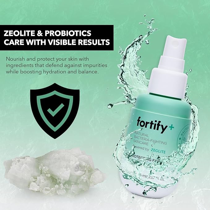 Fortify+ Natural Bacteria Fighting Skincare - Facial Mist Travel Capsule - Skin Protecting + Anti Aging | Helps Protect, Hydrate, & Refresh skin | Clean Beauty | Made in Korea - 85ML