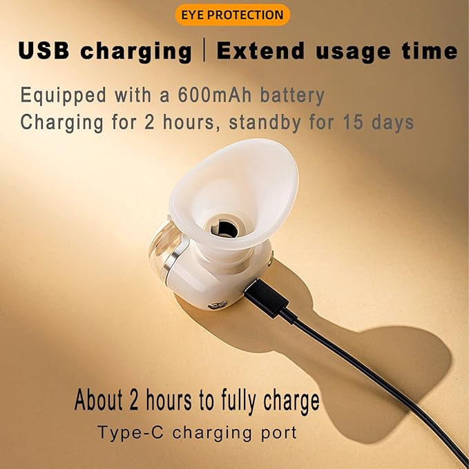 Heated Eye Sprayer for Dry Eyes Relief Mist Steamer Portable Warm Compress Eyes Mister for Eyelid,Eye Skin SPA Eye Steam Relief Dry Eyes and Stye Mini Eye Drops Tool