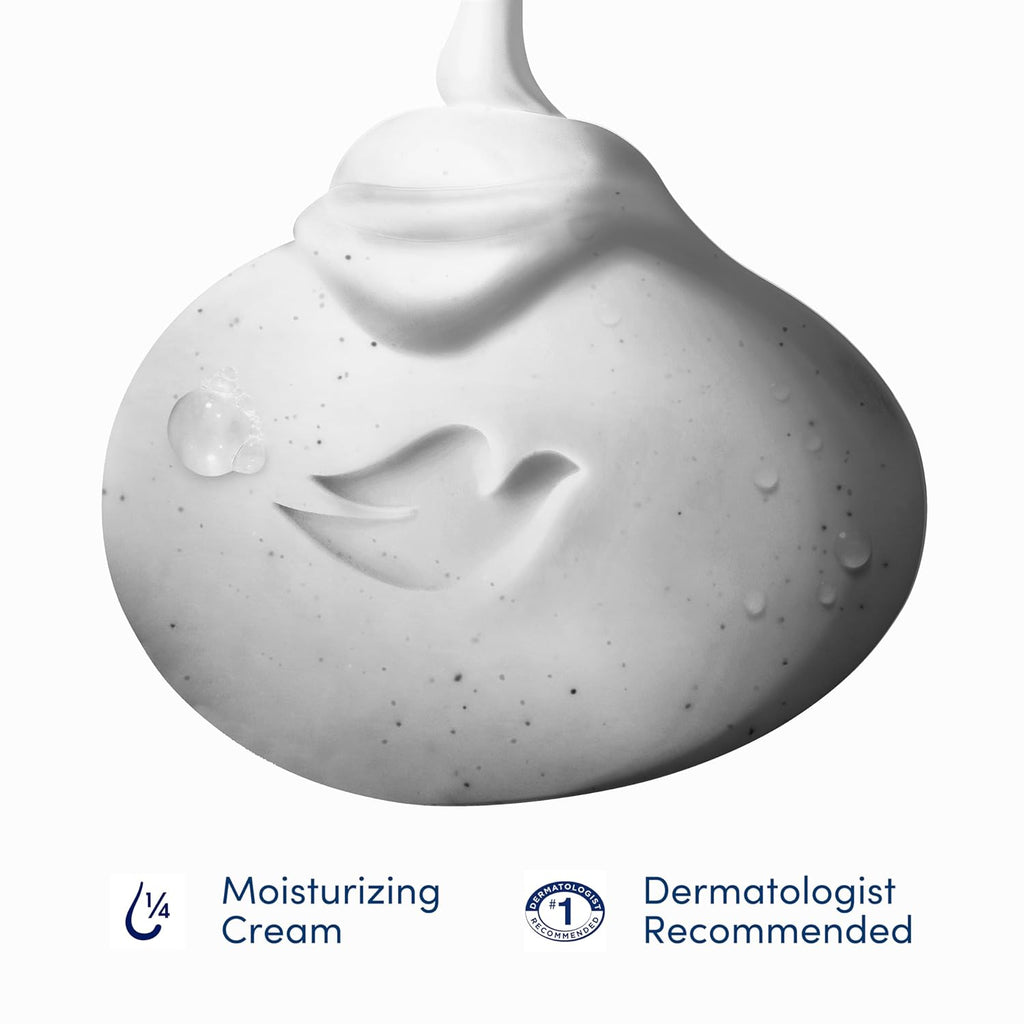 Dove Beauty Bar Soap 6 Bars Deep Exfoliating Charcoal Powder & Glycerin, for Softer, Smoother Skin, Scrubs Away Impurities 3.75 oz