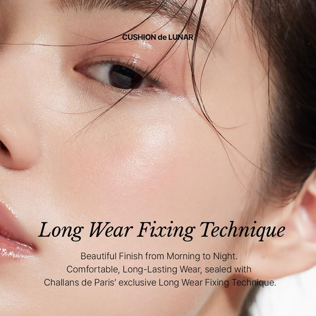 [CHALLANS de PARIS] Cushion de Lunar Excellence Cushion Foundation – 23 Medium Beige | Long-Wear, Buildable Coverage, Lightweight Airy Fit, Hydrating Glow, SPF 40 PA+++