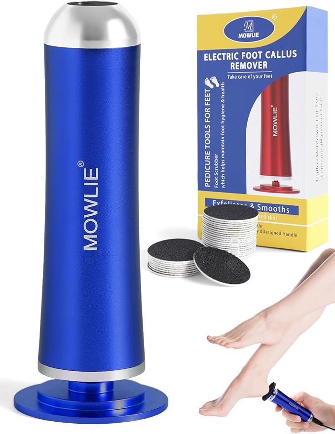 Electric Foot Callus Remover,Foot Scrubber & Callus Remover for Feet Foot Spa Pedicure Tool with 60 Grinding Discs Professional Electric Foot File Ideal for Nurses Teachers Workers