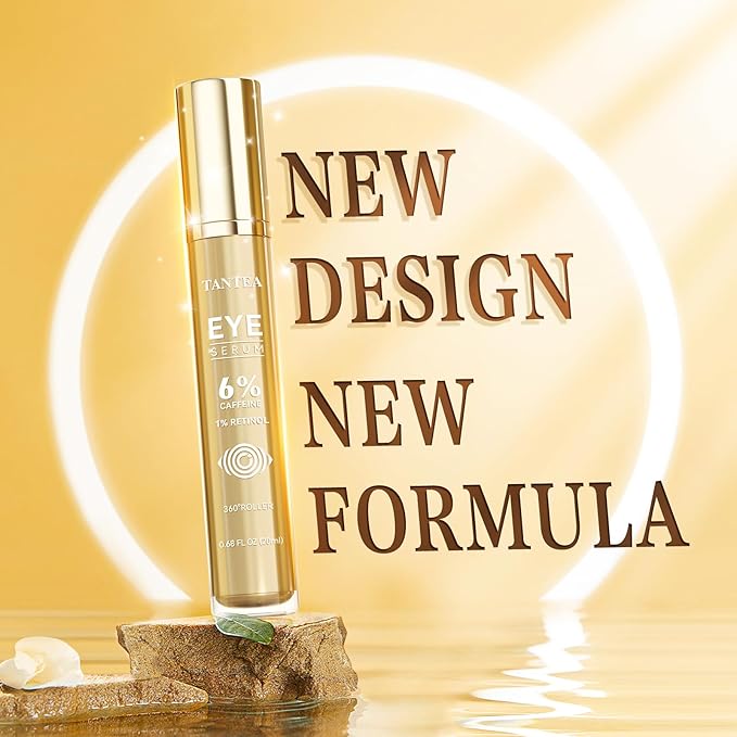 6% Caffeine Eye Cream for Puffy Eyes & Dark Circles, 1% Retinol Eye Serum for Under Eye Bags, Anti-Aging Eye Treatment for Men and Women