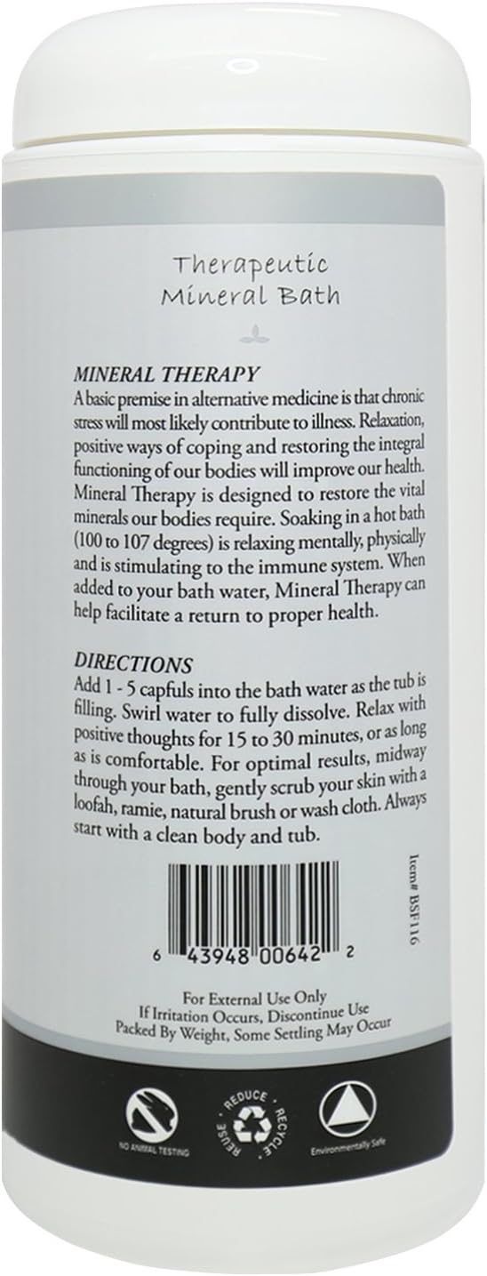 Plantlife Scent Free Therapy Bath Salts - Straight from The Plant Natural Aromatherapy Bath Salts - Balance, Calm, and Release Tension in The Body - Made in California 16 oz