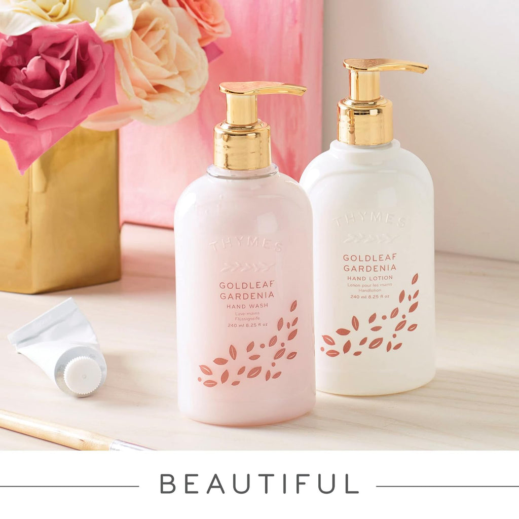 Thymes - Goldleaf Gardenia Hand Crème - Deeply Moisturizing Cream with Light Floral Scent for Women - 3 oz