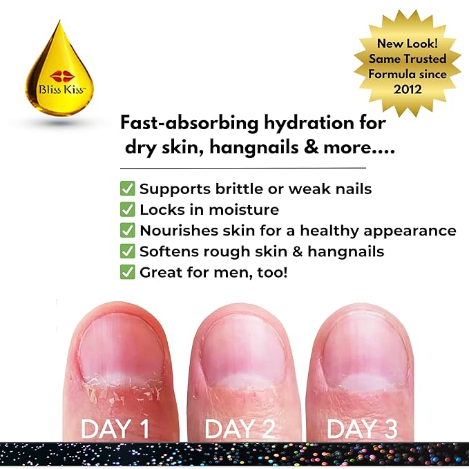 Cuticle Oil Pen for Nails - Nail Strengthener & Growth Oil and Serum for Damaged Nails, Hangnails w/Jojoba cuticle oil—Natural Fragrance - Holographic Glitter Pens 4-Pack