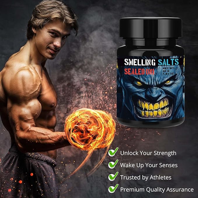 Smelling Salts-Smelling Salts for Athletes in Powerlifting, Hockey, Football & More, Instant Energy Boost, Enhanced Focus & Motivation,40G- Sealed Oni-B