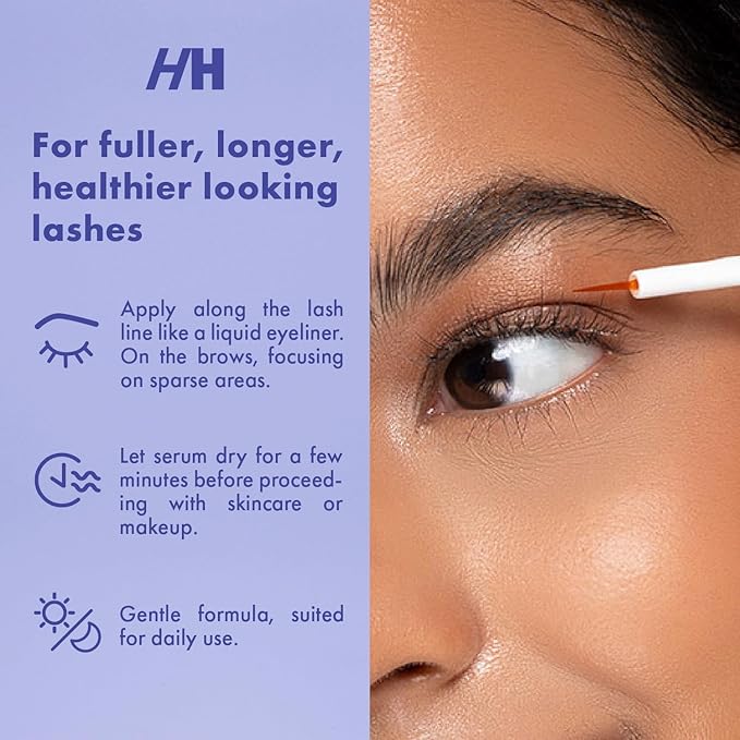 Handmade Heroes 100% Natural Eyelash Serum - Rosemary and Pumpkin Seed Oil for Fuller and Longer Looking Eyelashes, Lash Enhancing Serum for Natural Lashes, Extensions & Eyebrows