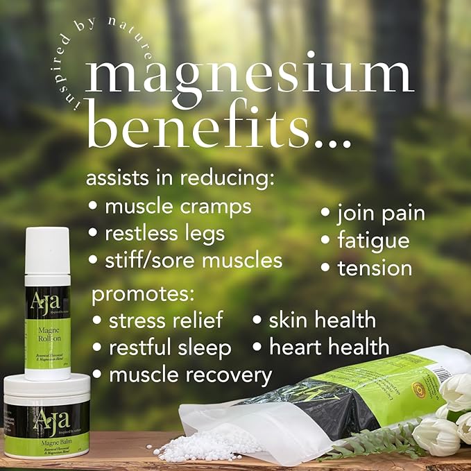 Aja Magnesium Bath Salts - Natural Ache and Soreness Relief - Dead Sea (5.5 LBS) Magnesium