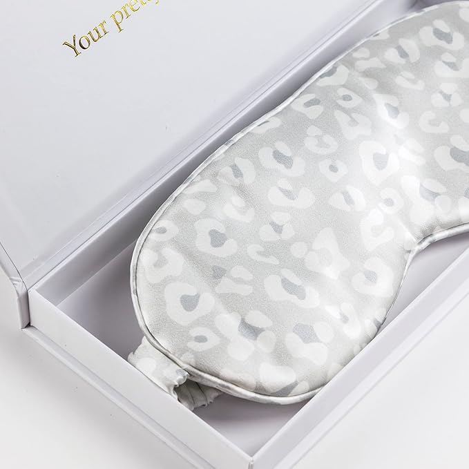 Silk Sleep Mask Light Blocking Luxury 100% Mulberry 22mm Silk Eye Mask Eye Cover Blindfold Ultra Soft Light & Comfy Anti Aging Skin Care with Travel Bag Gift Package