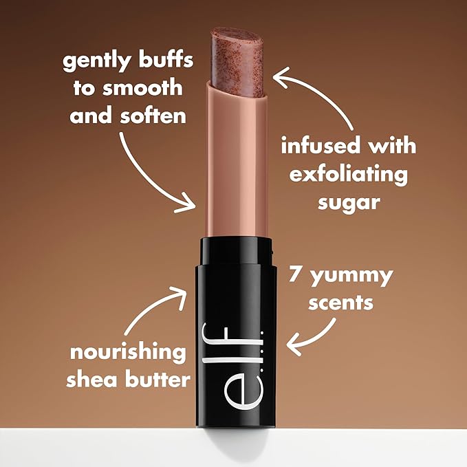 e.l.f. Lip Exfoliator, Moisturizing Scented Lip Scrub For Exfoliating & Smoothing Lips, Infused With Jojoba Oil, Vegan & Cruelty-free, Coffee