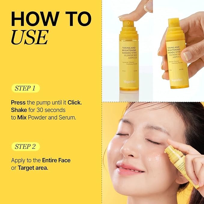 Vita C Ampoule, Dark Spot Correction, Boosting Skin Luminosity, Korean Skin Care, Vegan,0.5 Fl Oz