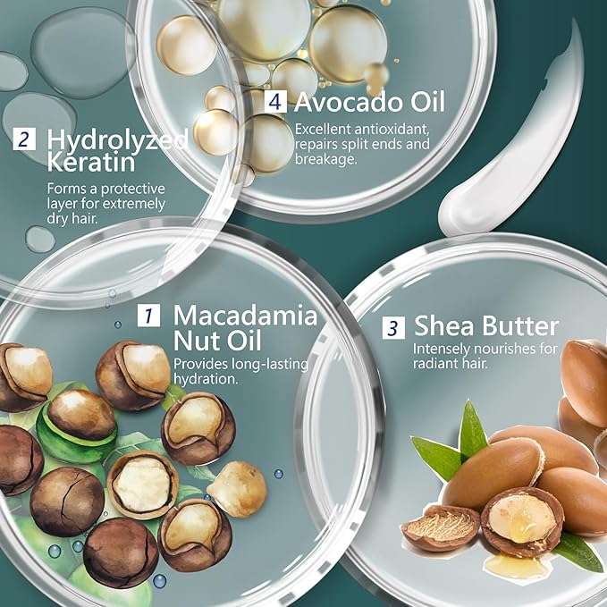 SH-RD Hair Mask for Dry Damaged Hair, Deep Conditioning Hair Moisturizer for Curly and Color Treated Hair Repair, Hydrating Argan Oil Hair Care Product, 13.52oz/400ml