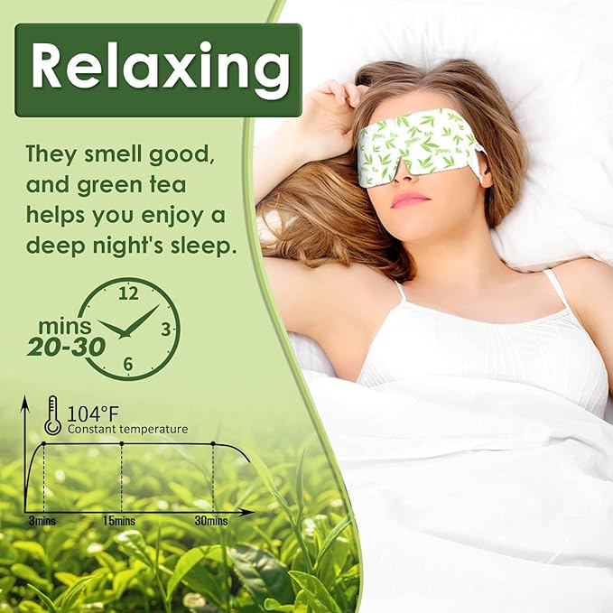 36 Pack Self Heating Eye Mask,6A Silk Cotton Material Steam Eye Mask, Self Heated Warm Compress for Fast Relief of Dry Eyes, No Microwave Needed, Eye Treatment Products for Dry Eye Relief