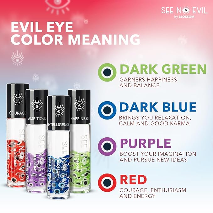 Blossom Hydrating, Moisturizing, Strengthening, Scented Cuticle Oil 0.5oz + See No Evil Rollerball Cuticle Oil 0.19oz, 2 Pack Bundle, Rose