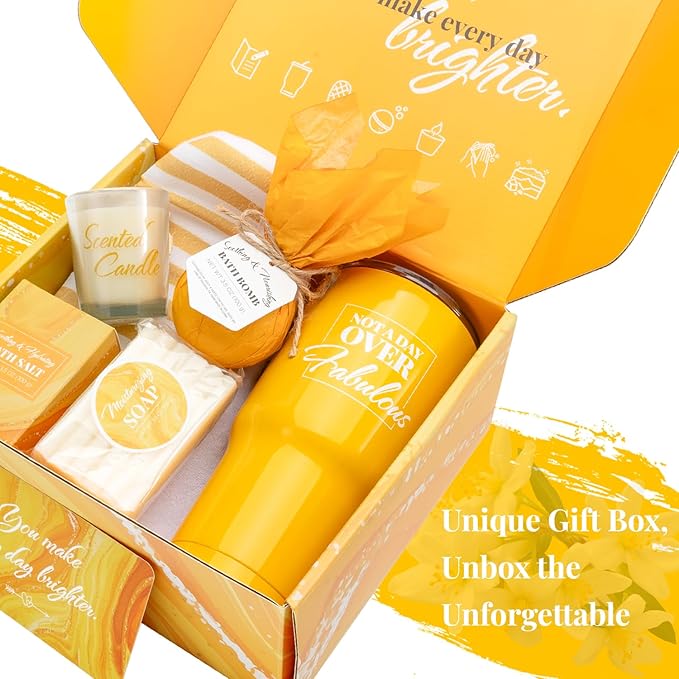 Gift Set for Women 8Pcs Bath and Body Gift Baskets for Women, Vanilla Self Care Gift Ideas Birthday Gifts for Women,Unique Gift Ideas for Her, Women, Mom, Christmas Gifts for Women