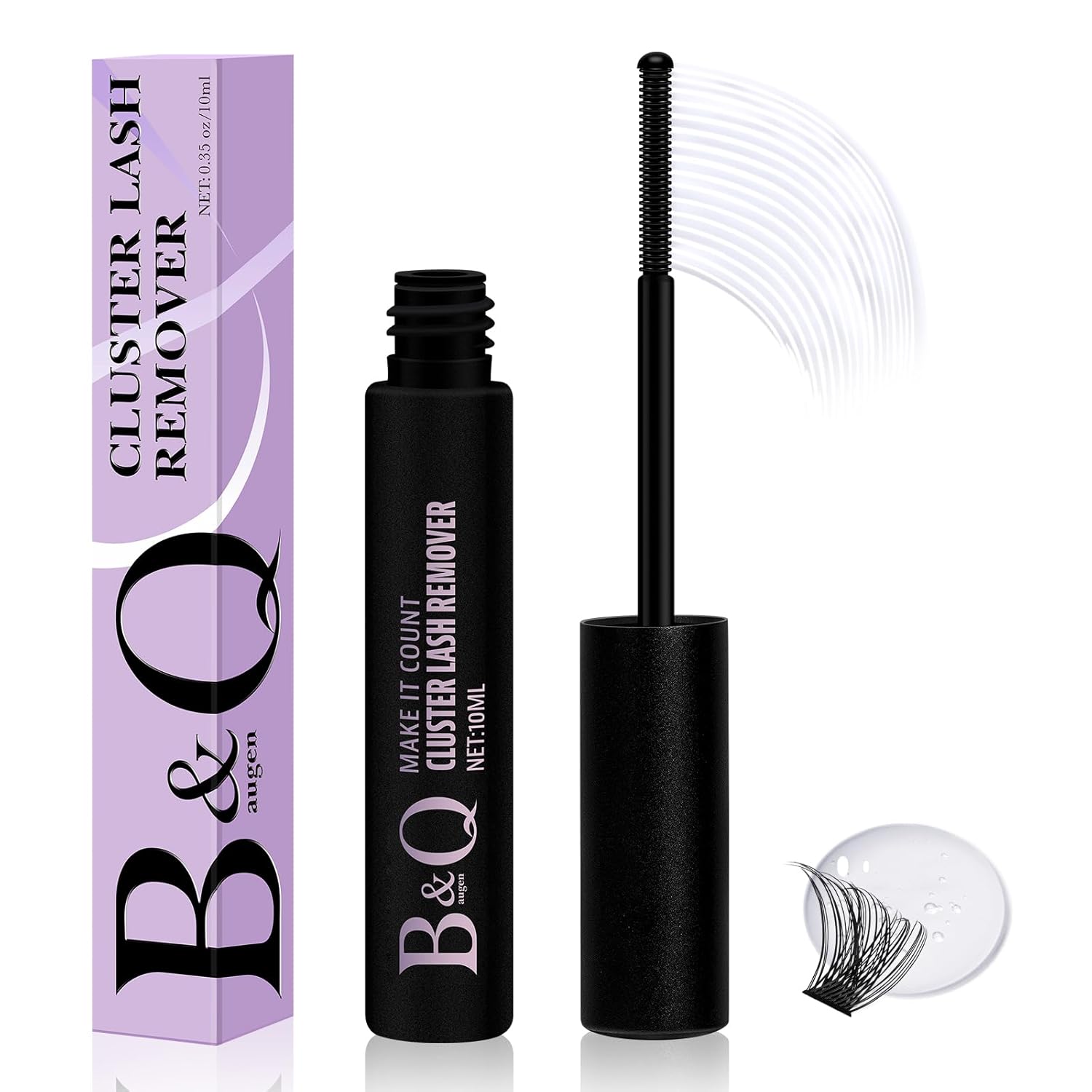 B&Qaugen B&Q Lash Remover for Lash Clusters 10 ML Lash Cluster Remover Cluster Lash Remover Cluster Lash Bond Remover Lash Adhesive Remover Lash Glue Remover Lash Bond and Seal Remover（Remover-10ML）