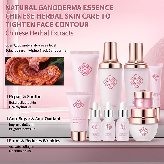 Ganoderma Anti-Aging10-Piece Skincare Set Moisturizing and Rejuvenating Skincare Set For Women Mother's Day Gift