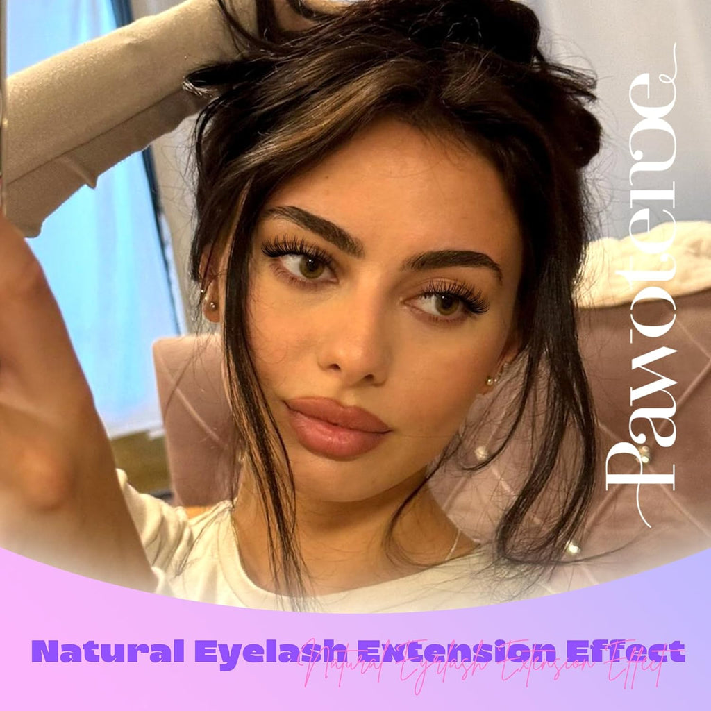 Pawotence Lash Clusters Wispy 9-16mm Individual Lashes Cluster Eyelash Extensions 192pcs Lash Extension DIY Soft Natural Eyelash Clusters with Thin Band